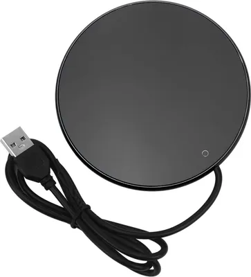 Zdjęcie produktu dla Podgrzewacz kubka do kawy 55 ° C stała temperatura 3 poziomy mała lekka inteligentna świeczka USB do domu biura turystyka czarny