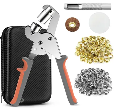 Ösenzange Set mit 500 Ösen (Ø 10mm), magnetisch, Stahl