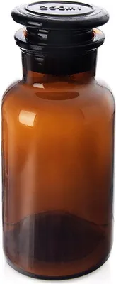 Produktbild von Braunglas-Lebensmittelbehälter mit Weithalskorken 250 ml