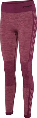 Produktbild von HUMMEL hmlCLEA SEAMLESS MID WAIST TIGHTS, GRAPE WINE/CRUSHED BERRY MEL, XS