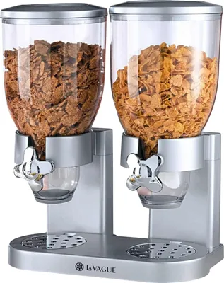 Produktbild von LA VAGUE MIAM - Doppelter Cerealienspender SILBER