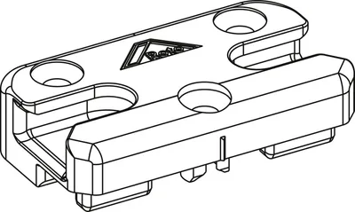 Image de ROTO NT/NX Gâche SH PVC 13V avec fond KBE/KÖMMERLING/TROCAL Zinc