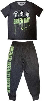 Produktbild von Green Day - Schlafanzug mit langer Hose für Herren/Damen Uni RO10962 (L) (Schwarz)