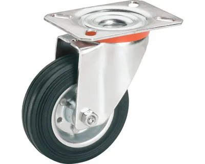 Produktbild von Tarrox Transport-Geräte-Lenkrolle, bis 150 kg, mit Platte, 160 x 195 x 40 mm