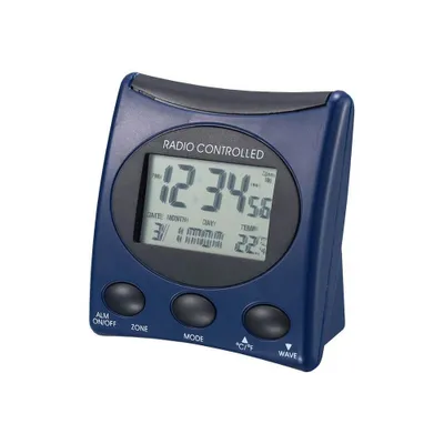 Produktbild von Technoline WT221, Digitaler Wecker, Schwarz, Blau, 12/24 h, °C, LCD, Akku