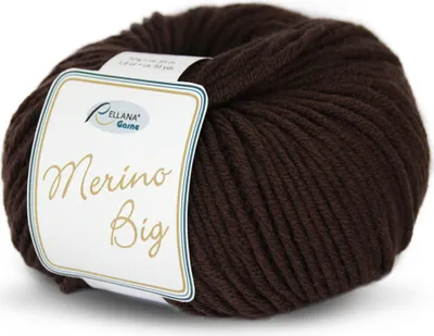 Produktbild von Rellana Merino Big, 60% Schurwolle (Merino), 40% Polyacryl, 50 gr. braun 06