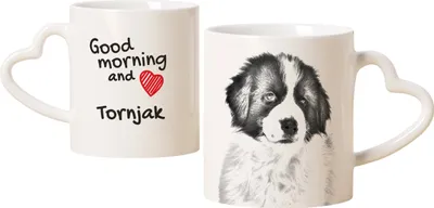 Image de Tornjak, chien de berger bosniaque-herzegovinien - tasse avec chien, adorable tasse avec anse en forme de cœur, cadeau universel de la marque Art-Dog