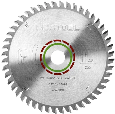 Zdjęcie produktu dla Specjalne ostrze do piły Festool 160 x 2,2 x 20 TF48 | 496308