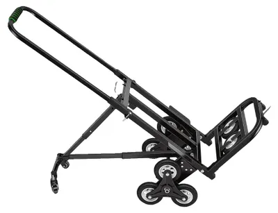 Image de Chariot de manutention, design adapté aux escaliers, capacité de charge de 150 kg, couleur noire