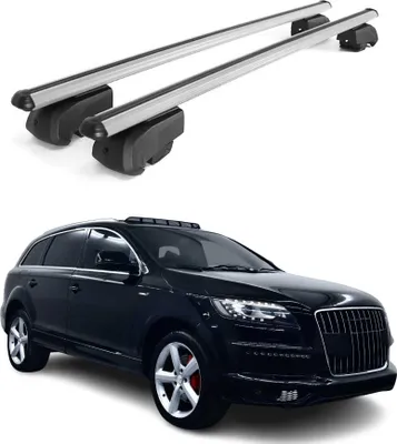 Image de Barres de toit Transversales pour Audi Q7 4L 2006-2015 ABE Aluminium Gris