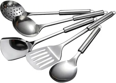 Produktbild von Azomor® Fünfteiliges Edelstahl-Küchen-Set zum Kochen, Backen und Braten