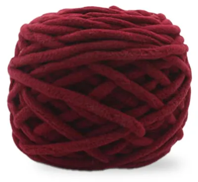 Zdjęcie produktu dla Gruba włóczka do robienia na drutach i szydełku, 95 g, około 44 m, bardzo miękka, gruba, fioletowa, czerwona