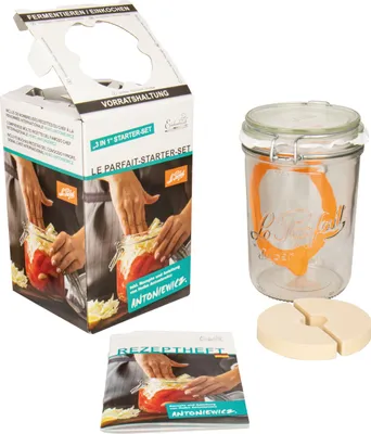 Immagine prodotto di Le Parfait Drahtbügelglas 750 ml inkl. Gummiring zum fermentieren / einmachen