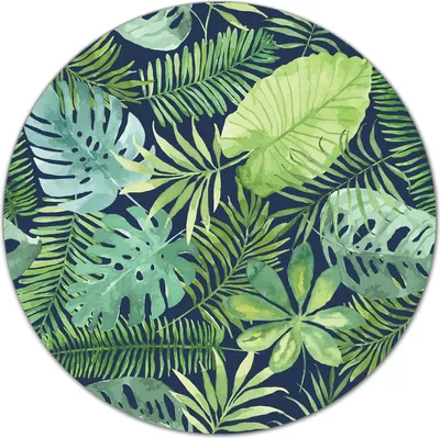 Produktbild von Glas-Herdabdeckplatte Glaskeramikkochfeld-Abdeckung Schneideplatten - 40 cm - Tropische Blätter