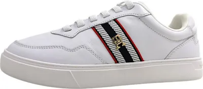 Productafbeelding van Tommy Hilfiger TH Webbing Cupsole Damenschuhe Schnürschuhe Weiß Freizeit