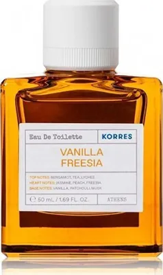 Obrázek produktu pro Korres Fragrance Vanilla, Ženy, Eau de toilette, 50 ml, Bergamot, Čaj, Liči, Jasmín, Broskev, Frézie, Vanilka, Pačuli, Pižmo