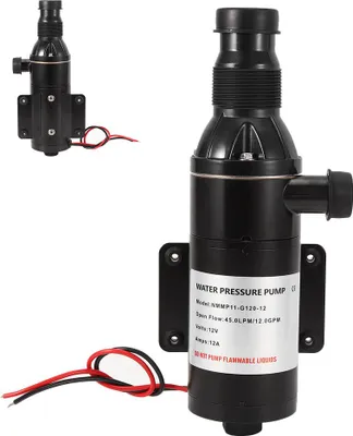 Image de 12V 45LPM 12GPM Pompe à eaux usées auto-amorçante, silencieuse pour marine, bateau, camping-car, toilettes, agriculture