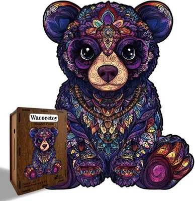 Produktbild von Holzpuzzle Kleiner Bär 237 Teile – Tierpuzzle aus Holz für Erwachsene