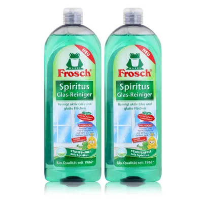Produktbild von Frosch Spiritus Glas-Reiniger 750ml für Glas und glatte Flächen (2er Pack)