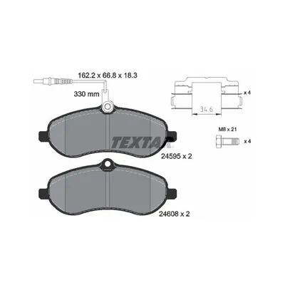 Produktbild von Textar Bremsbeläge Citroen Fiat Peugeot Toyota für Citroen Fiat Peugeot Toyota