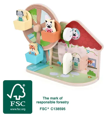 Image de small foot Motorikspielzeug Riesenrad „Jungle Friends“ 617284 4020972127648