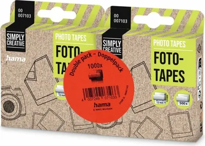 Produktbild von Hama Fototape Action 1000, 56 g, 92 mm, 153 mm, 20 mm, Weiß