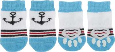 Produktbild von Hundesocken rutschfeste Socken Hund Katzen Haustier Innensocken Pfoten Schutz und Traktion Dank Silikongel für Hunde und Katzen 1 Set (4 Stück) Groß