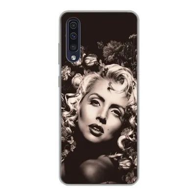 Produktbild von MuchoWow® Handyhülle Schutzhülle Hülle für Samsung Galaxy A30s Frau - Blumen - Schmetterling Silikon Softcase Handy Hülle - Karteninhaber