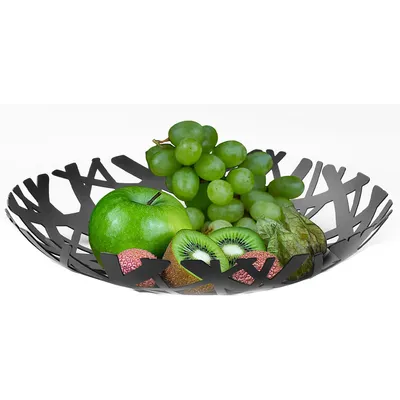 Produktbild von Obstteller aus Eisen,Obstkörbe,moderner Korbhalter für Küchentheke, zur Aufbewahrung von Obst, Gemüse und Snacks, Schwarz