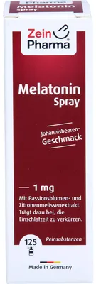 Immagine prodotto di ZeinPharma Melatonina 1 mg spray al gusto di ribes nero, soluzione da 25 ml