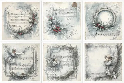 Produktbild von Reispapier-Set 14,8×14,8 cm – RSM194 – Dorf im Winter – ITD Collection