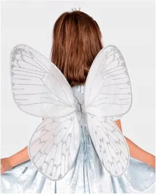 Produktbild von Den Goda Fen Fee Flügel weiß silber 60cm Verkleidungszubehör Spielzeug
