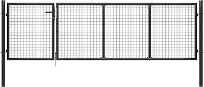 Zdjęcie produktu dla vidaXL Brama ogrodowa stalowa 350 x 100 cm antracytowa