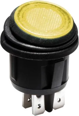 Produktbild von Wippenschalter Mit Beleuchtung - Orange Led - 2P Dpst / On-Off 12 V