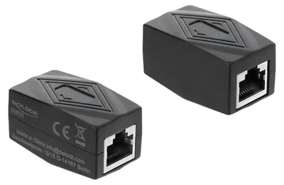 Produktbild von Delock Adapter Kupplung RJ45 Buchse zu Buchse Cat.6 geschirmt schwarz