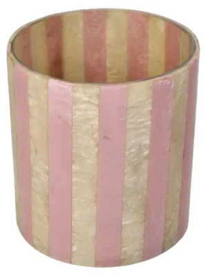 Produktbild von Kersten Kerzenhalter STRIPES rosa creme | Ø10x12cm