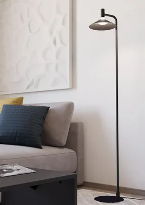 Productafbeelding van Eglo Smart LED Stehleuchte Conomavilla-Z Schwarz 151cm 7,5W 1000lm RGBTW 2700-6500K Dimmbar App Bluetooth Zigbee Matter