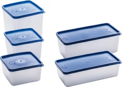 Produktbild von Westmark Gefrierdose Trio 1,25l, blau/klar (3er Pack)