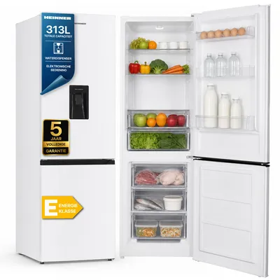 Productafbeelding van Heinner HC-HM313WDE++ Koel- en vriescombinatie, 313 liter, met waterdispenser, wit