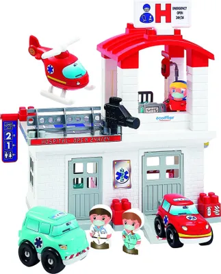Obrázok produktu pre Set de constructie statie de Spital, Ecoiffier Abrick, 2998