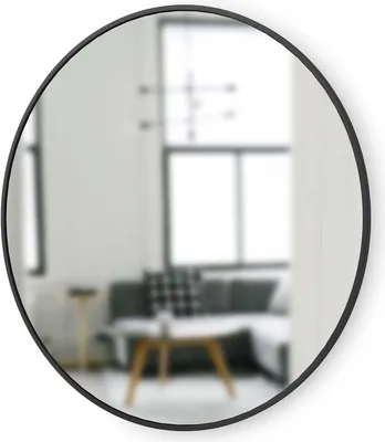 Obrázok produktu pre Nástenné zrkadlo UMBRA HUB 94 cm čierne