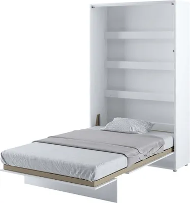 Produktbild von Wandbett Schrankbett BED CONCEPT BC-02 Vertikal 120x200 WEIß GLANZ Wandklappbett, Schrankklappbett, Schrank mit integriertem Klappbett, Funktionsbett inkl. Lattenrost