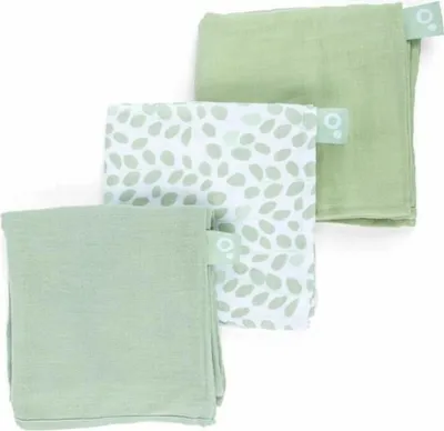 Produktbild von 3er-Pack Pucktücher – DOOMOO – -Baumwollgaze – - – Grün