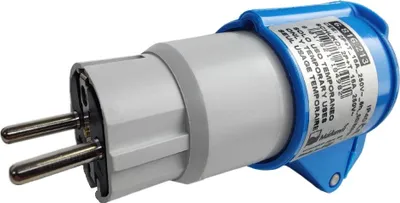 Image de Marlanvil Adaptateur de camping avec fiche Uni-Schuko 16A 250V sur 16A CEE femelle Adaptateur électrique IP40 4982