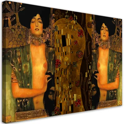Immagine prodotto di Tela Gustav Klimt Giuditta con la testa di Oloferne 120x80 Feeby Beige quadro per la parete pronto per essere appeso