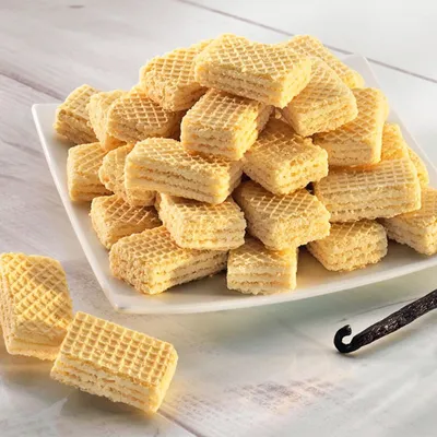 Produktbild von Waffeln mit Cremefüllung und Vanillegeschmack 450g