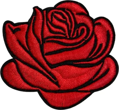 Produktbild von Aufnäher mit Aufnäher „Rose Roses Flower Floral“ zum Aufbügeln, Emblem, Rot