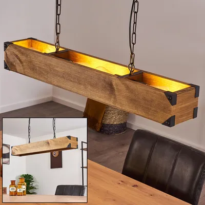 Produktbild von Spezia »Spezia« Hängelampe aus Holz/Metall in Braun/Schwarz