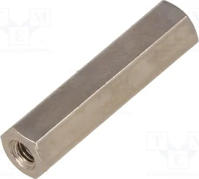Produktbild von 10x Distanzmuffe mit Gewinde 25mm sechskant Innengew: M3  Messing 115X25 Distanzele