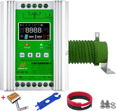 Produktbild von Hybrydowy kontroler wiatrowo-solarny, technologia MPPT, wysoka wydajność konwersji, 3000W z korektorem, z WLAN, Auto12V 24V 48V